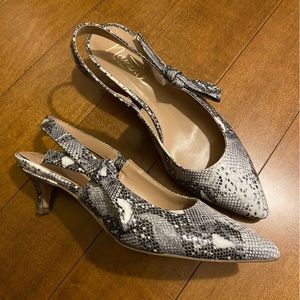 Nanette Lepore Snakeskin (faux) Kitten Heel